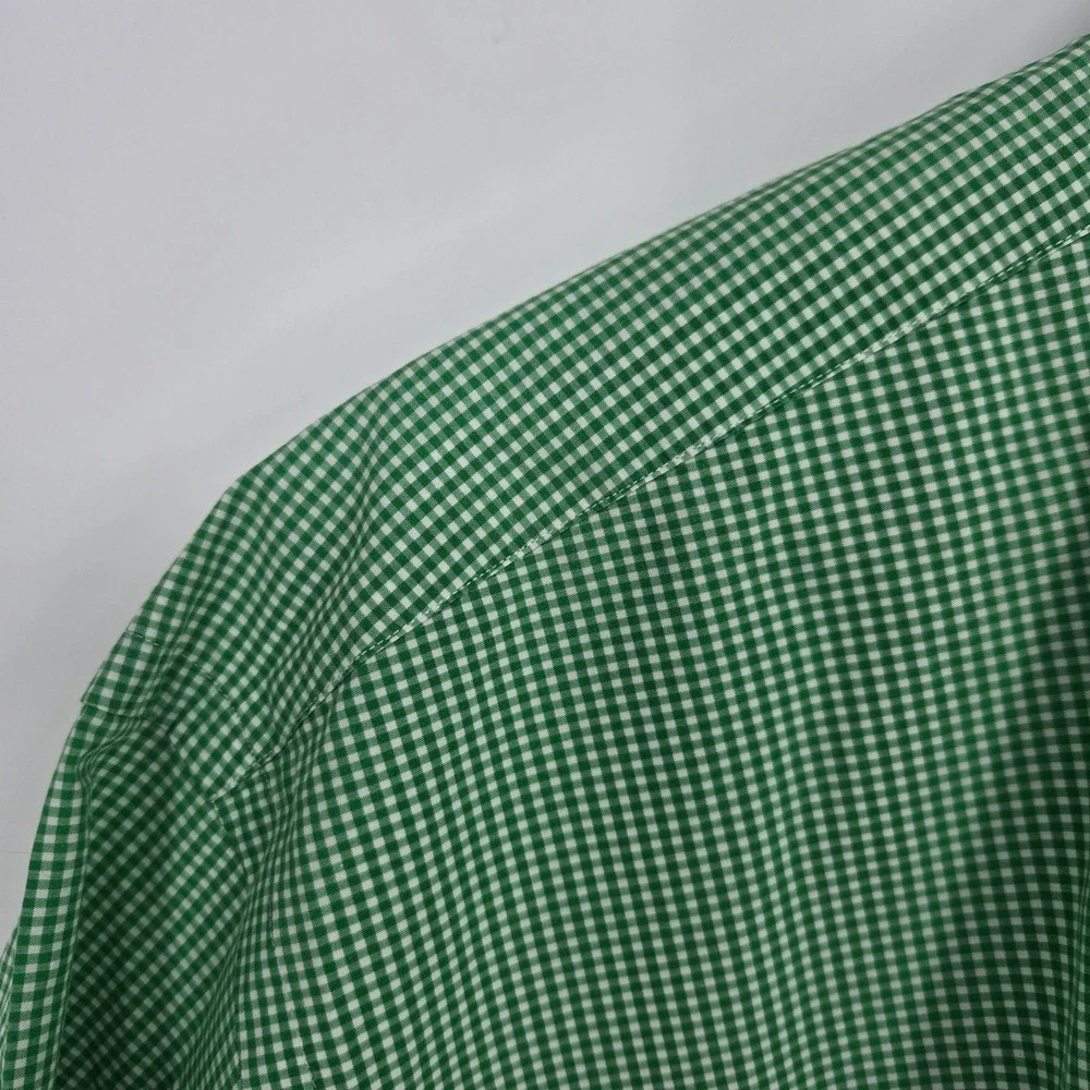 Polo Ralph Lauren Mens 2XB Green Gingham Short Sleeve Button Down Shirt Preppy